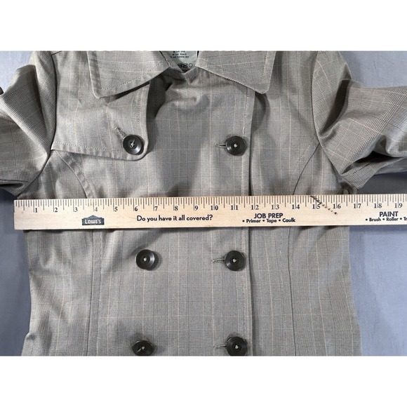 Rag & Bone Double Breasted Plaid Trench Coat Women's 6 Classic - Picture 11 of 14
